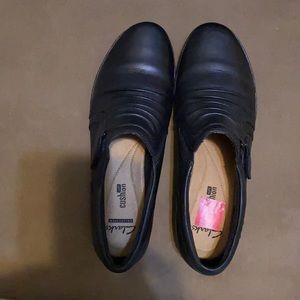 Clark black loafers